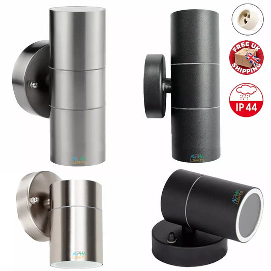 Outdoor LED Up Down Garden Wall Light Metal Security Lights Without PIR Sensor