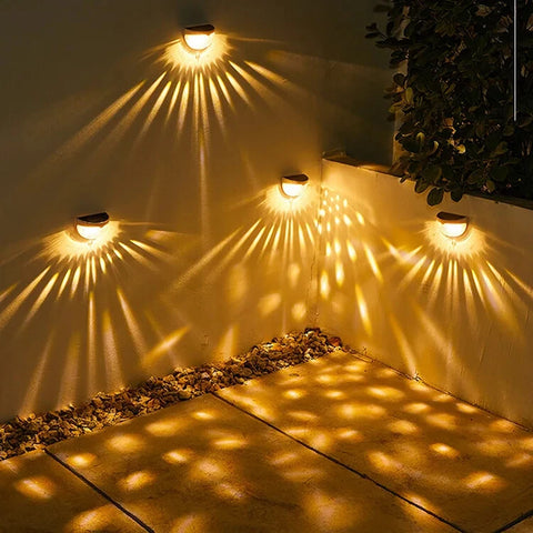 Super Bright Solar Powered LED Fence Wall Lights Outdoor Garden Lamps