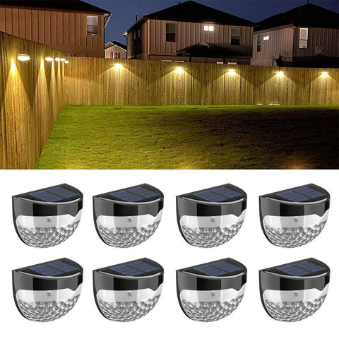 Super Bright Solar Powered LED Fence Wall Lights Outdoor Garden Lamps