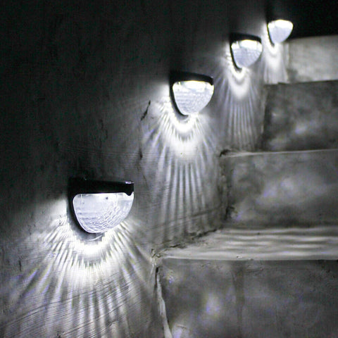 Super Bright Solar Powered LED Fence Wall Lights Outdoor Garden Lamps