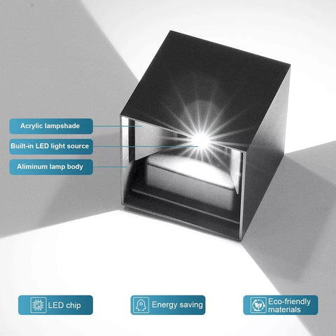 Modern LED Up Down Wall Lights Lighting Fixture Outdoor Indoor Lamp lighting UK