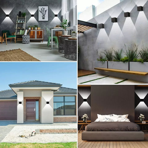 Modern LED Up Down Wall Lights Lighting Fixture Outdoor Indoor Lamp lighting UK