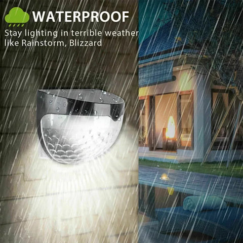 Super Bright Solar Powered LED Fence Wall Lights Outdoor Garden Lamps