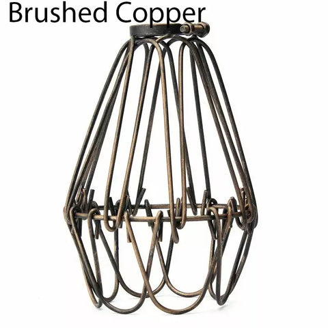 Vintage Ceiling Lightshade Metal Wire Cage Easy Fit Lampshade Hanging Lamp Shade