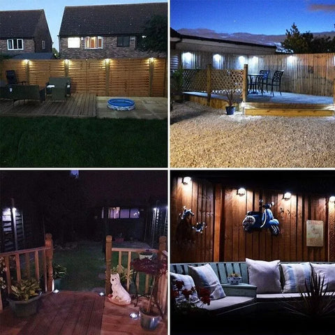 Super Bright Solar Powered LED Fence Wall Lights Outdoor Garden Lamps