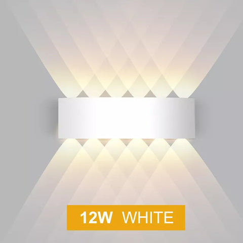 Energy-efficient warm white LED wall light enhancing home security

