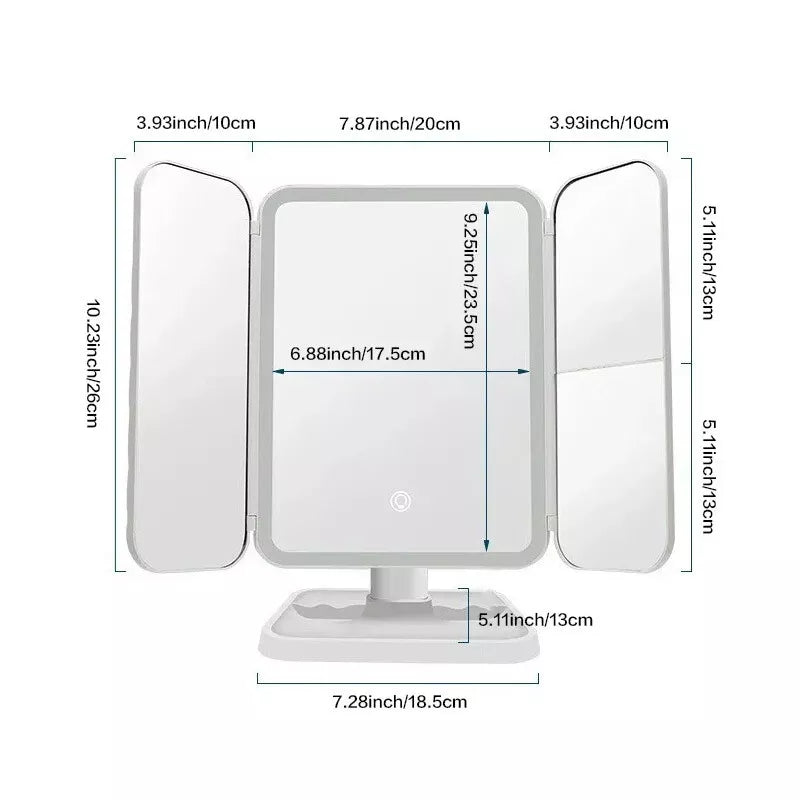 Buy LED Touch Screen Makeup Mirror Light In UK - Shop Now!