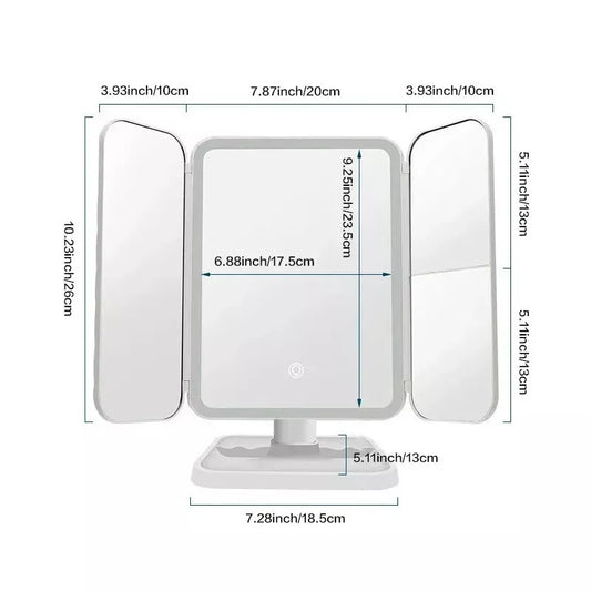 Buy LED Touch Screen Makeup Mirror Light In UK - Shop Now!
