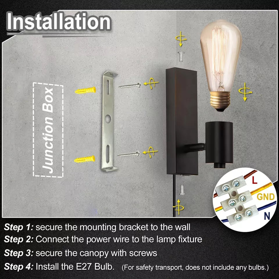 Buy Industrial Vintage Style Loft Wall Light In UK - Shop Now!