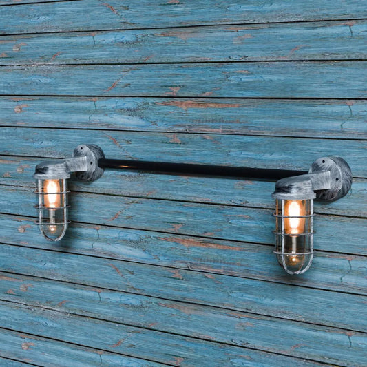 Industrial style wall sconce with clear glass UK

