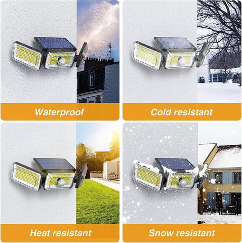 Remote control included with solar PIR light

