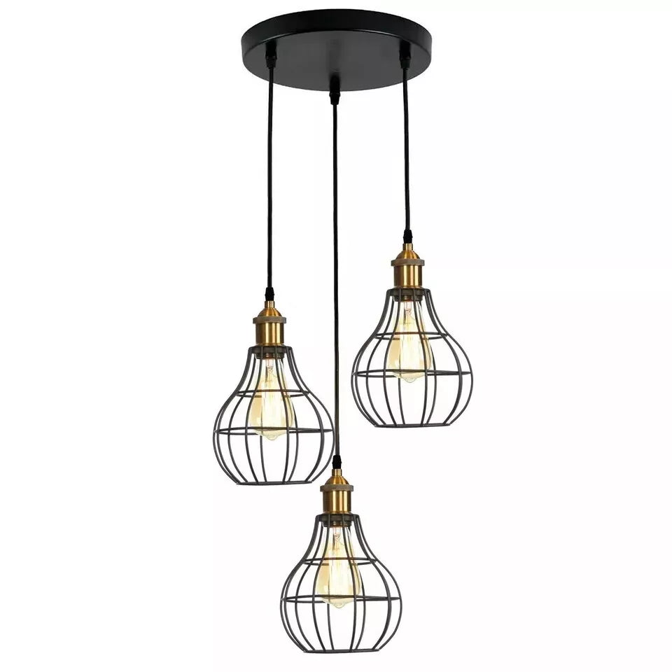 Ceiling View of the 3-Way Pendant Light Installation


