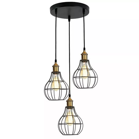 Ceiling View of the 3-Way Pendant Light Installation


