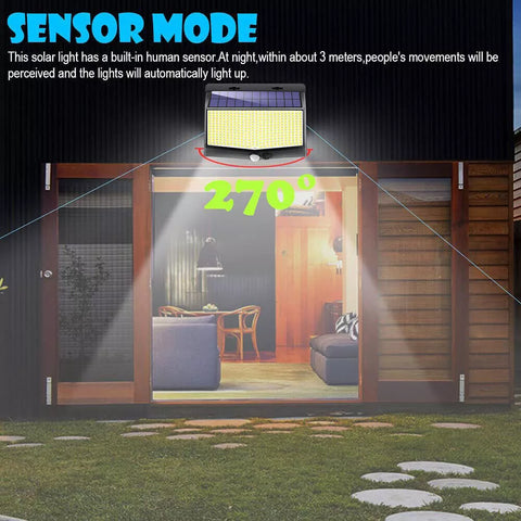 Side view of the Super Bright Outdoor Solar Light showcasing its sleek design​


