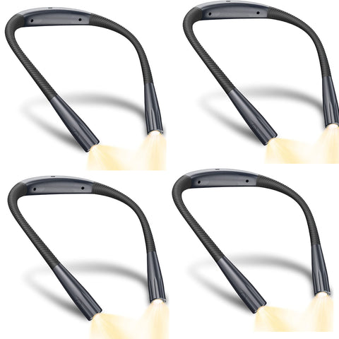 Neck Reading Light - Rechargeable Light Up To 80+ Hrs, 3 Colors & 6 Brightness Levels - thelights4u.com