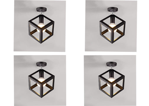 Ceiling Light Shade Matt Black Cube Puzzle Pendant Lampshade