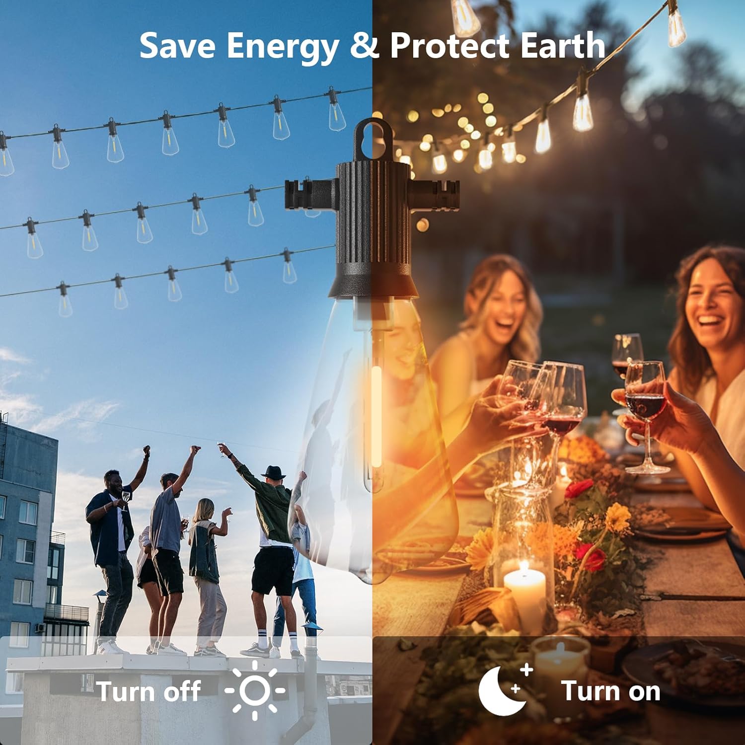 Outdoor solar-festoon-lights save energy and protect earth
