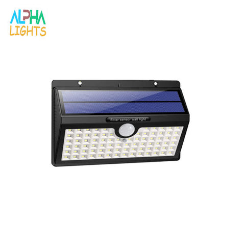 78 LED solar wall lights illuminating garden fence


