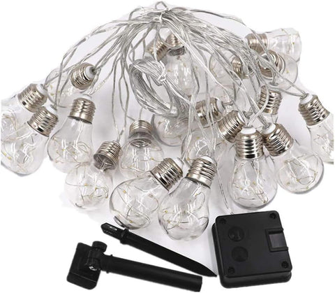 Sustainable outdoor lighting with solar-powered G45 festoon bulbs
