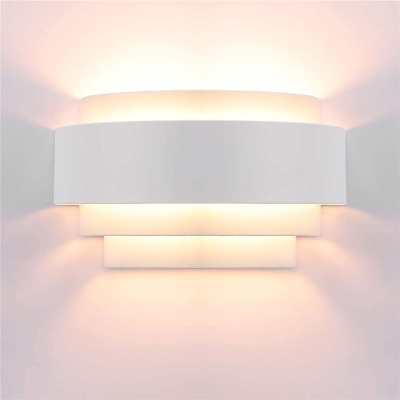 up and down white wall light

