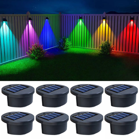 Eco-friendly solar wall lights enhancing outdoor decor.

