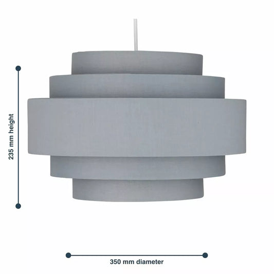 Modern Easy Fit Ceiling Light Shade 5 Tier Dark Grey Pendant Lighting