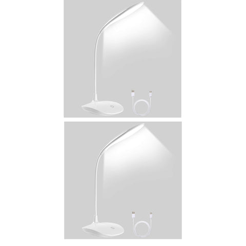 LED desk lamp providing ambient lighting for relaxation.

